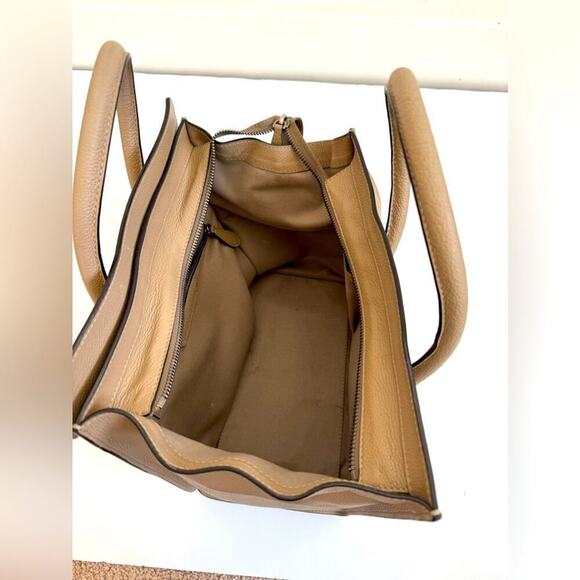 Celine Tan calfskin leather Mini Dune tote bag - Picture 8 of 11